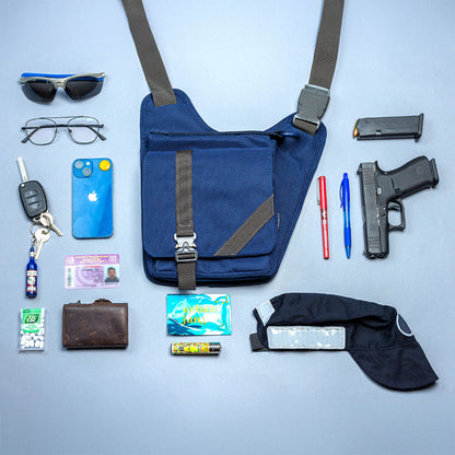 תיק צד מעוצב לנשיאת אקדח, עם מנגנון לשליפה מהירה. דיסקרטי, חכם ונוח.